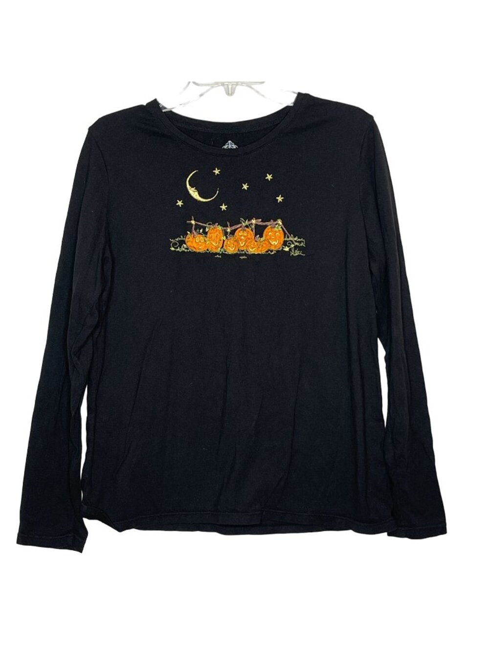 BCTC APPAREL Women's Whimsical Graphic Halloween T-Shirt Pumpkin Patch XL 16/18